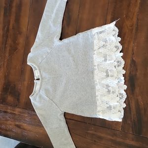 next sweater with lace hem